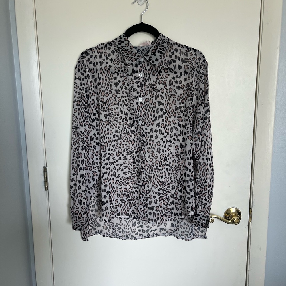 Showpo Black and Gray Animal Print Shirt